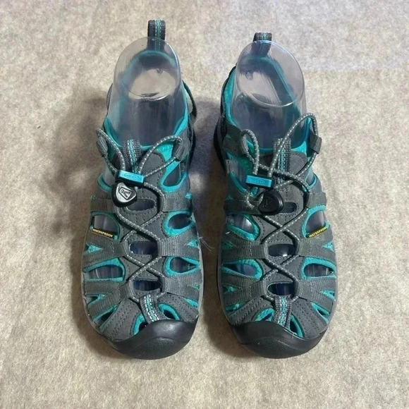Keen Whisper Sandal Teal Black Waterproof Elastic Strap Women’s Size 6 - Picture 5 of 13